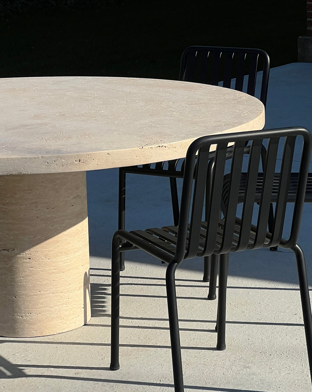 dining table - travertine raw<br>from 17.500 DKK / €2.350